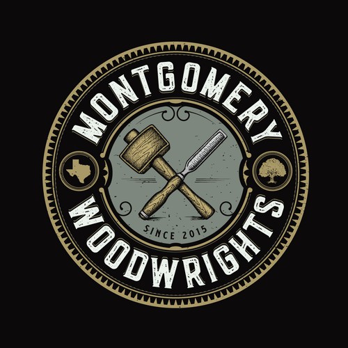 Woodworking design with the title 'Montgomery Woodwrights'