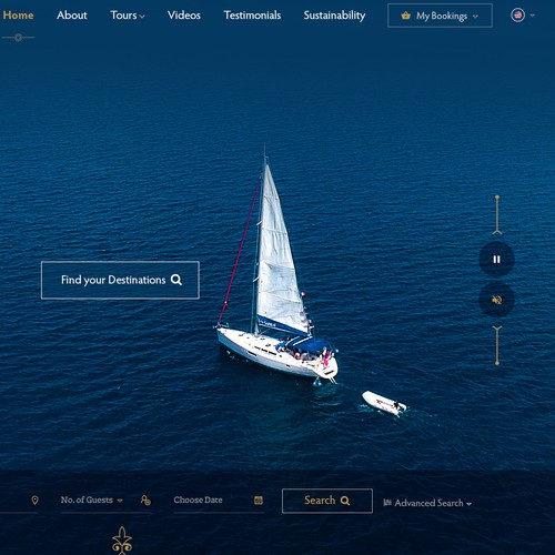 Italian design with the title 'Luxury Travel Company Website Design'