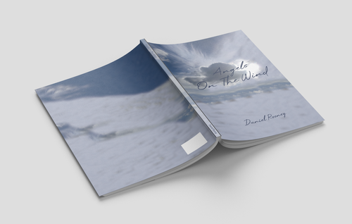 Angel wing design with the title 'Cover for a Soulful Poetry Book'
