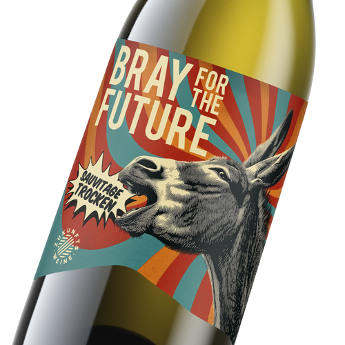 Design with the title 'bray for the future'