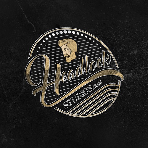 Old school logo with the title 'Headlock Photo Studio'