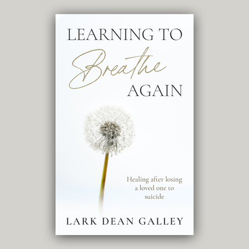 Dandelion design with the title 'Minimalist clean calm book cover design '