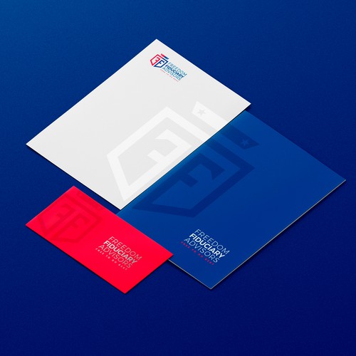 Finance design with the title 'Investment company breaking away from corporate interest looking for fresh patriotic logo.'