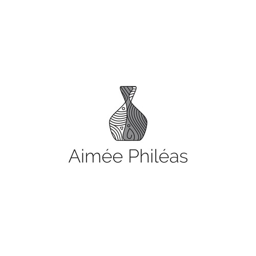 Ceramic logo with the title 'Logo for a small ceramic studio'