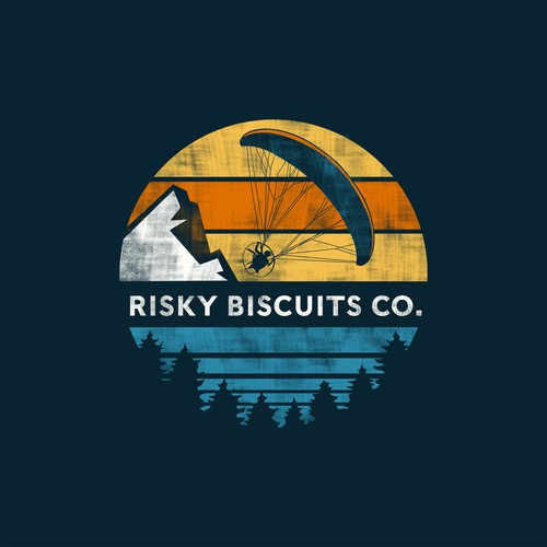 Adventure t-shirt with the title 'Risky Biscuits co.'