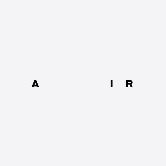 Contemporary brand with the title 'A      I  R'