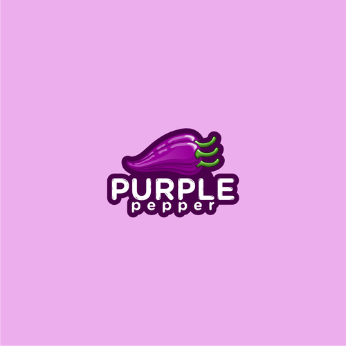 Blush pink logo with the title 'Purple Pepper'