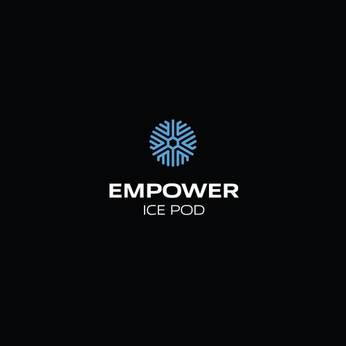 Snowflake logo with the title 'Concept for Empower Ice Pod, an innovative ice bath'