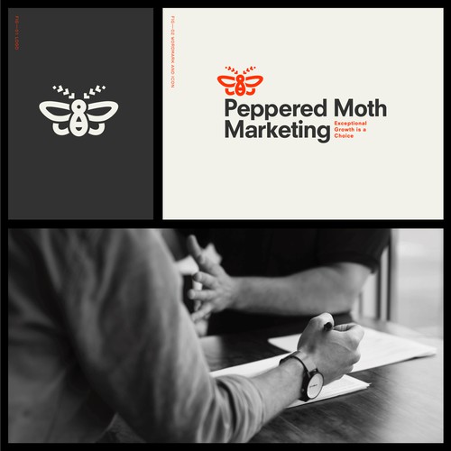 Marketing brand with the title 'Peppered Moth Marketing'
