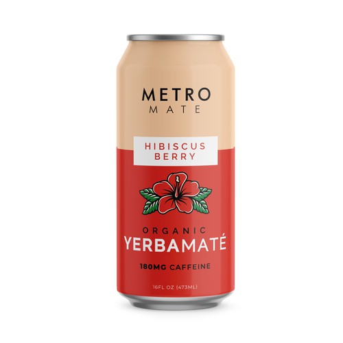 Coffee label with the title 'Metro Mate Caffeine Drink'