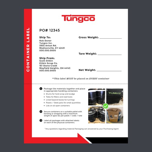 Tag design with the title 'Label'