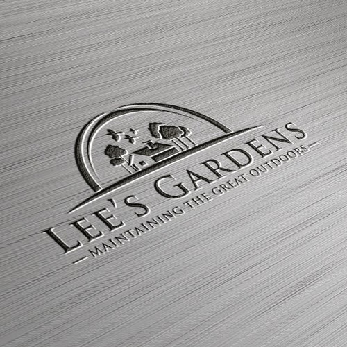 Cleaning and maintenance logo with the title 'excellent logo Lee Garden'