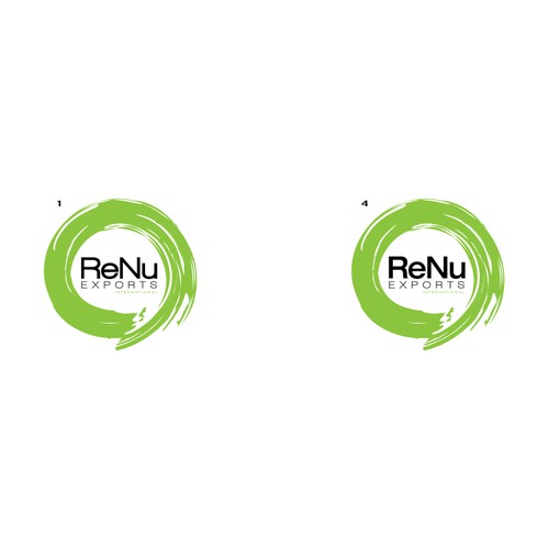 Product design with the title 'Logo Design for ReNu Exports'