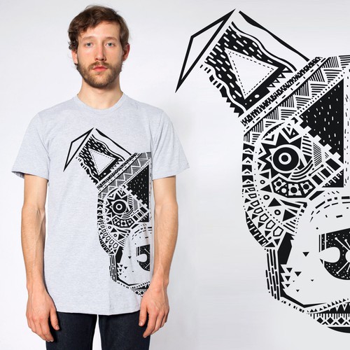 Geometric t-shirt with the title 'American Staffordshire Terrier Tshirt Illustration'