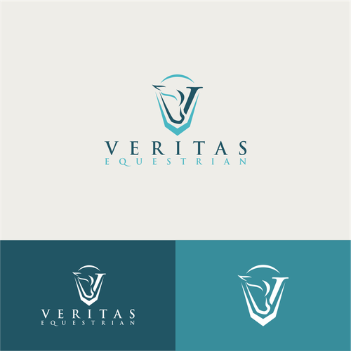 Horse stable logo with the title 'veritas equestrian'