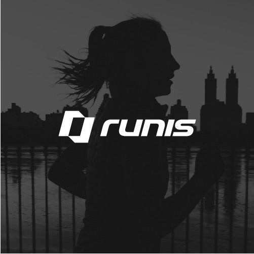 Bold design with the title 'Geometric Modern Design for High-End Street Running Wear Brand'