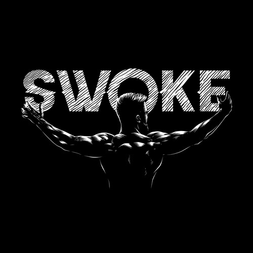 Fitness t-shirt with the title 'SWOKE'