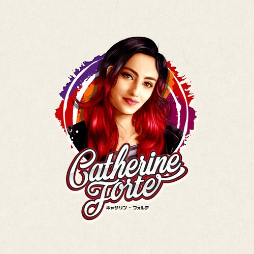 Girly design with the title 'Logo and Animated Intro for Singer, songwriter & performer Catherine Forte'