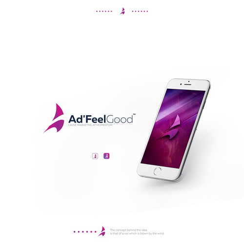 Cool logo with the title 'Ad'FeelGood --- Marketing Agency'