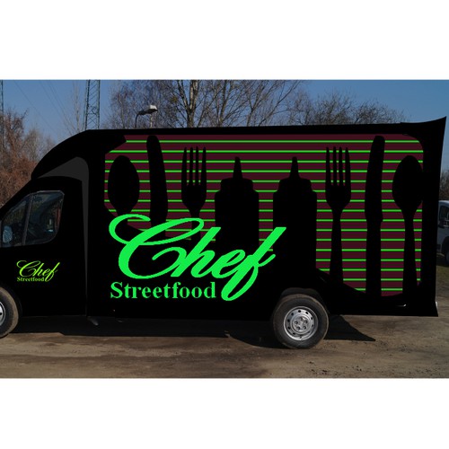 Computer brand with the title 'food truck wrap'