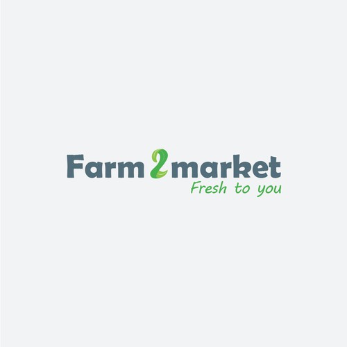 Farmer's market design with the title 'A fresh logo for an online farm market'