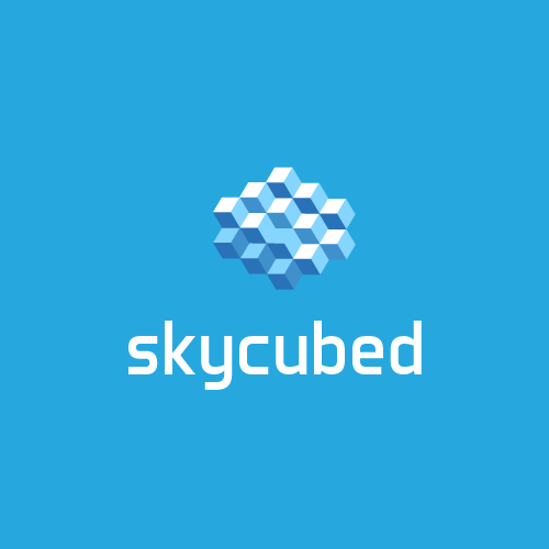 Cloud brand with the title 'Skycubed Logo'
