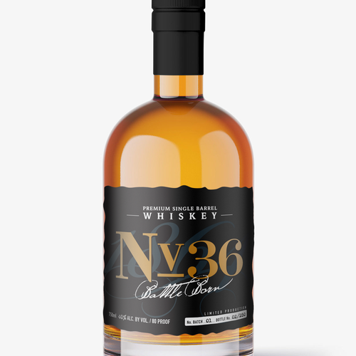 Brand label with the title 'Brand and label for whisky'