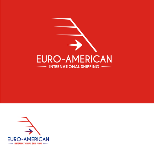 Logistics logo with the title 'euro american'