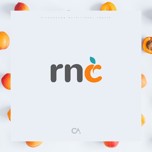 Peach logo with the title 'RNC Logo'