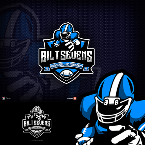 Tournament logo with the title 'Bold Emblem Logo Design for Bilt Sevens'