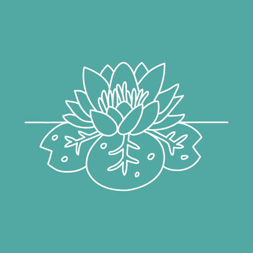 Water artwork with the title 'Water Lily '