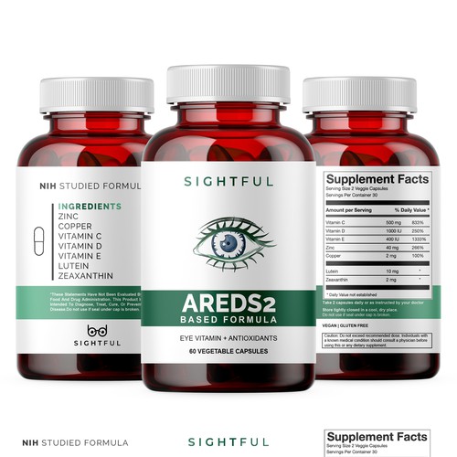 Eye-catching label with the title 'Label design for sightful'