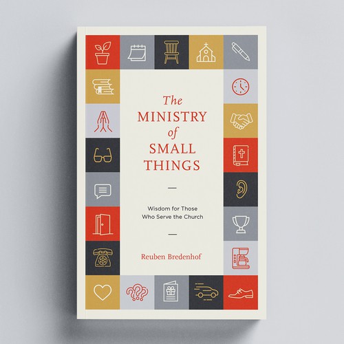 Geometric design with the title 'The Ministry of Small Things'