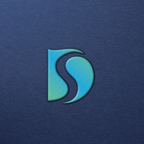 D brand with the title 'Simple Clean Modern with Negative Space Style Logo Concept'