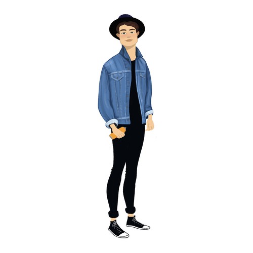 Digital artwork with the title 'Fashion illustration'