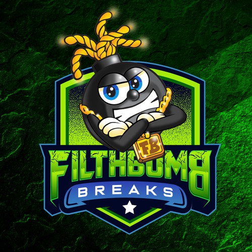 Esports logo with the title 'Filthbomb Breaks'