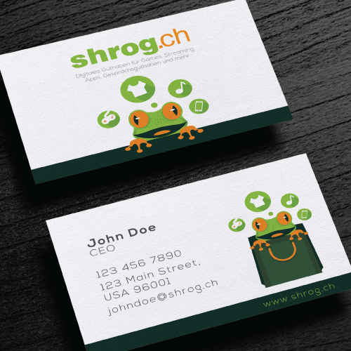 Ecommerce brand with the title 'Crazy Fun Frog Logo'