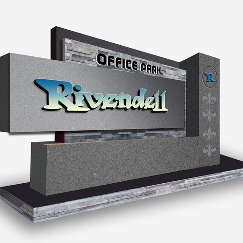 CMYK design with the title 'Exterior entry sign'