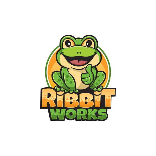 Frog logo with the title 'RIBBIT WORKS'