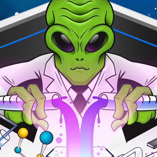 Alien artwork with the title 'POLYXTRACTS'