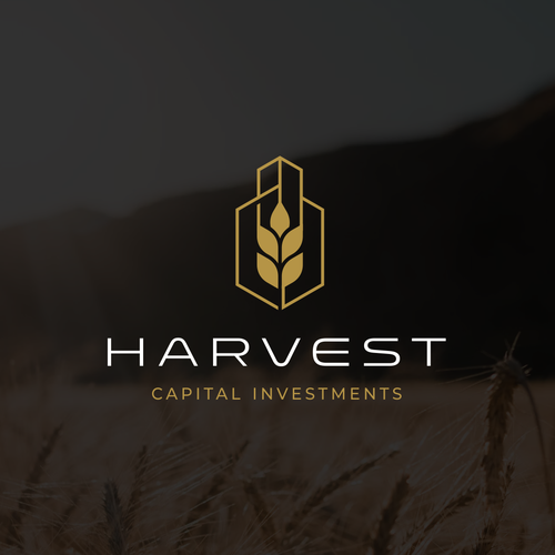 Building brand with the title 'wheat building logo concept'