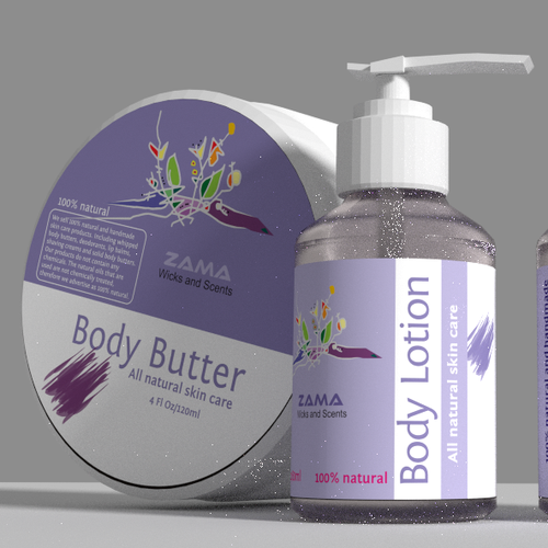 Creative label with the title 'zama labels'