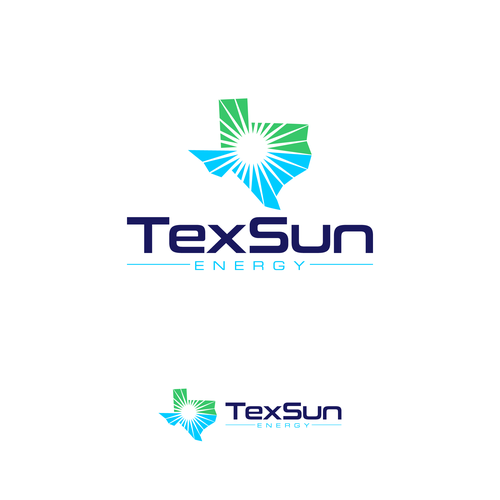 Solar logo with the title 'TexSun Energy Logo (Utility Solar Company)'