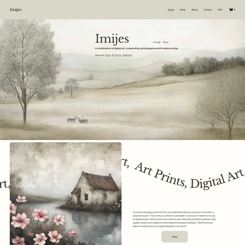 Design with the title 'Imijes Ecommerce Design'