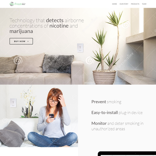 Trendy website with the title 'a sophisticated website for a growing tech company'