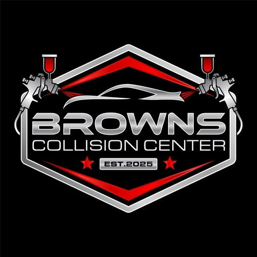 Car painting logo with the title 'Logo design concept for Browns Collision Center'