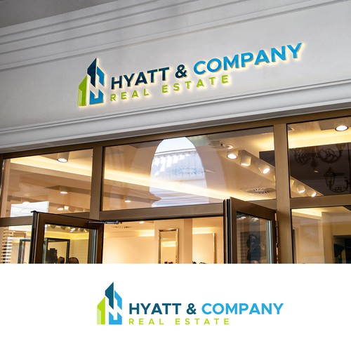 Property brand with the title 'Real estate logo'