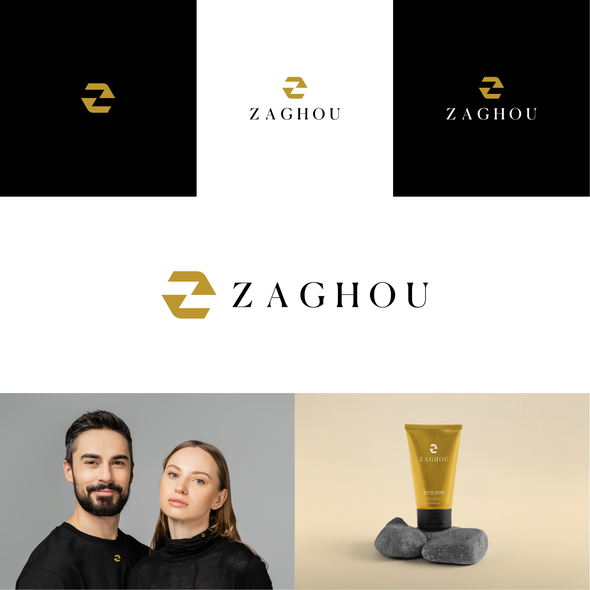 Marketplace design with the title 'Logo for online ecommerce store, Zaghou.'