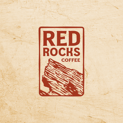 Coffee roaster logo with the title 'Red Rock Coffee | Coffee Roastery Logo'