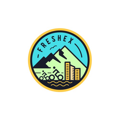 Cycling design with the title 'LOGO FOR FRESHEX'